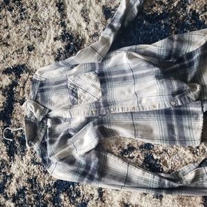 Blue and white flannel